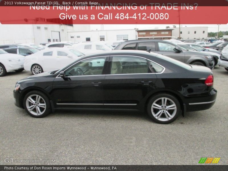 Black / Cornsilk Beige 2013 Volkswagen Passat TDI SEL