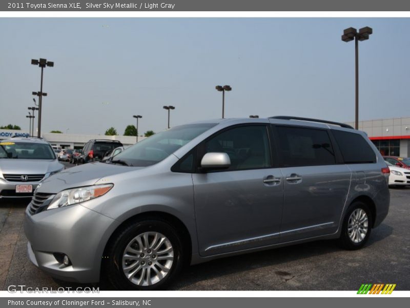 Silver Sky Metallic / Light Gray 2011 Toyota Sienna XLE