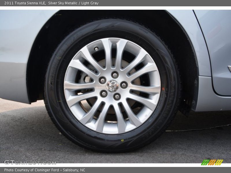Silver Sky Metallic / Light Gray 2011 Toyota Sienna XLE