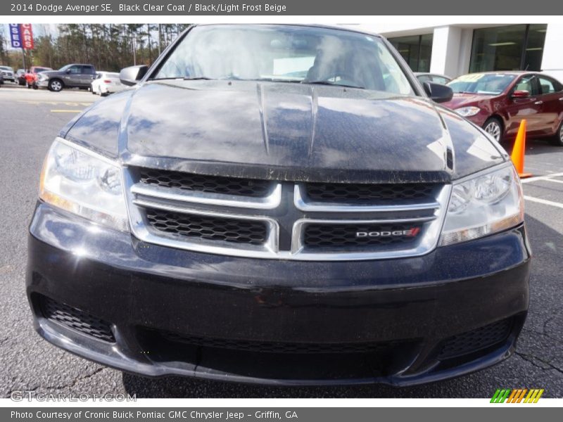 Black Clear Coat / Black/Light Frost Beige 2014 Dodge Avenger SE