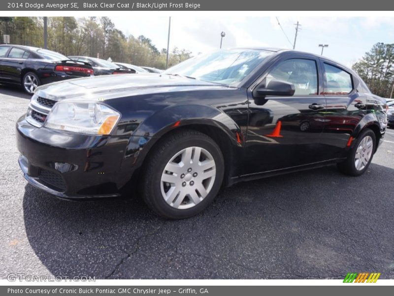 Black Clear Coat / Black/Light Frost Beige 2014 Dodge Avenger SE