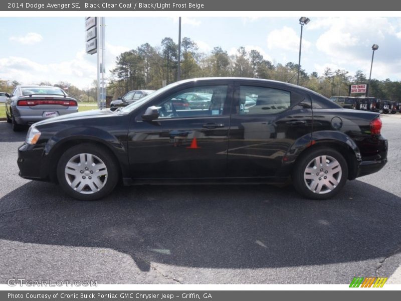 Black Clear Coat / Black/Light Frost Beige 2014 Dodge Avenger SE
