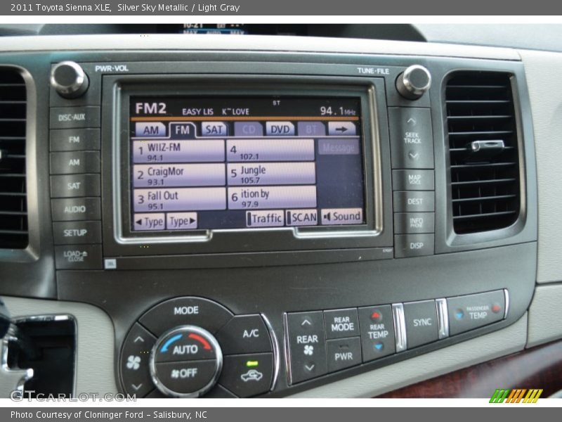 Silver Sky Metallic / Light Gray 2011 Toyota Sienna XLE