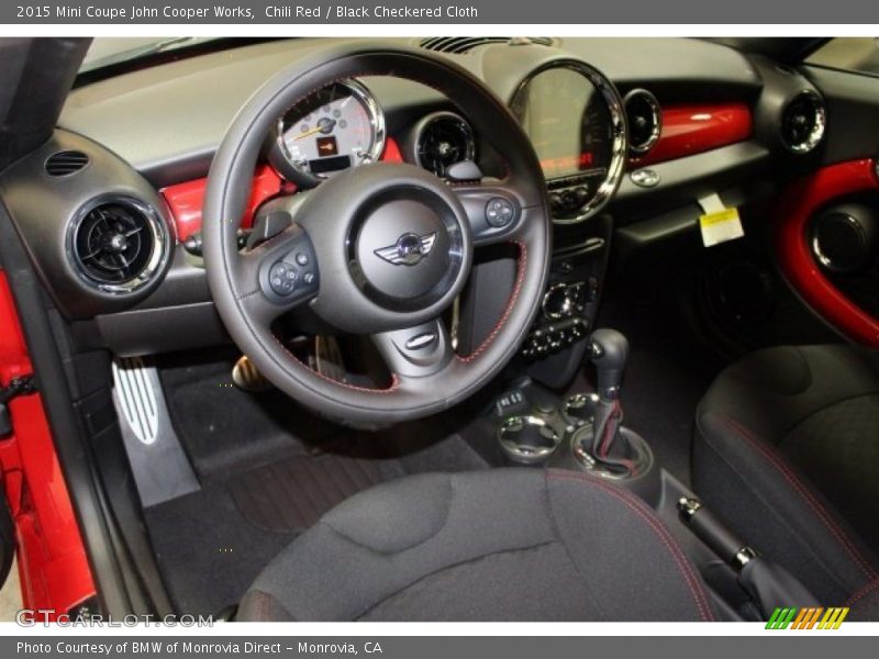 Chili Red / Black Checkered Cloth 2015 Mini Coupe John Cooper Works