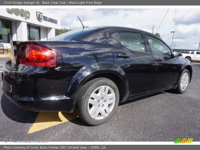 Black Clear Coat / Black/Light Frost Beige 2014 Dodge Avenger SE