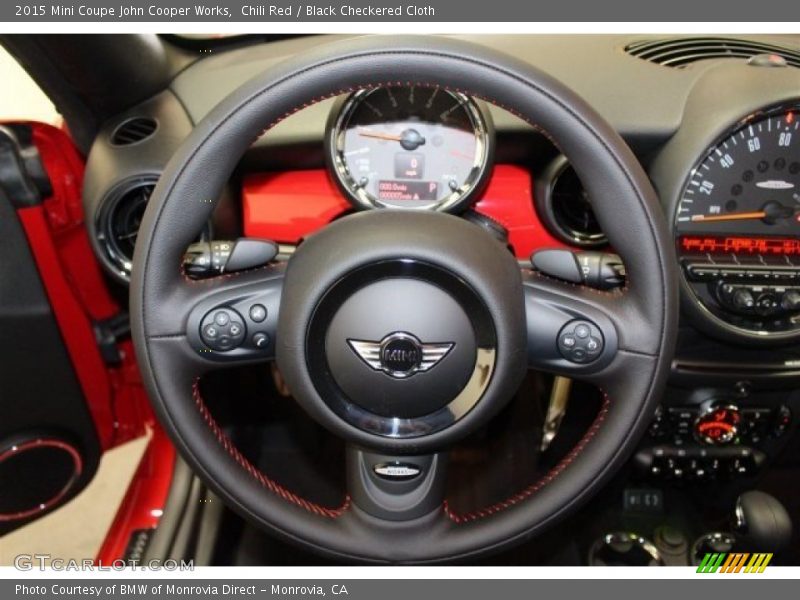 Chili Red / Black Checkered Cloth 2015 Mini Coupe John Cooper Works