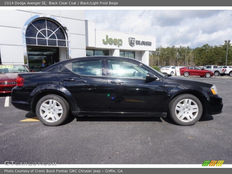 Black Clear Coat / Black/Light Frost Beige 2014 Dodge Avenger SE