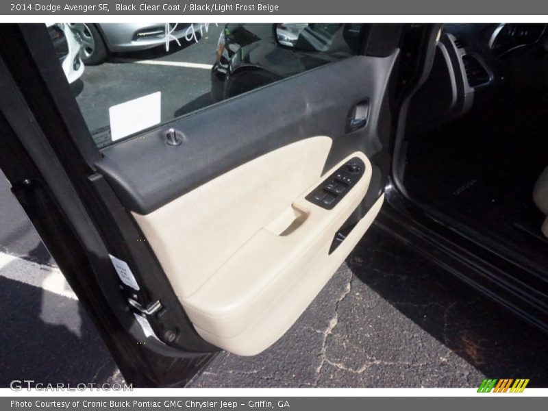 Black Clear Coat / Black/Light Frost Beige 2014 Dodge Avenger SE