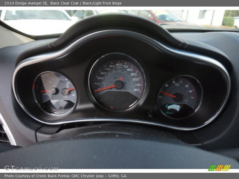 Black Clear Coat / Black/Light Frost Beige 2014 Dodge Avenger SE