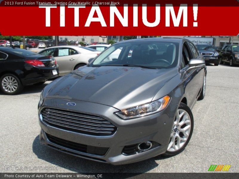 Sterling Gray Metallic / Charcoal Black 2013 Ford Fusion Titanium