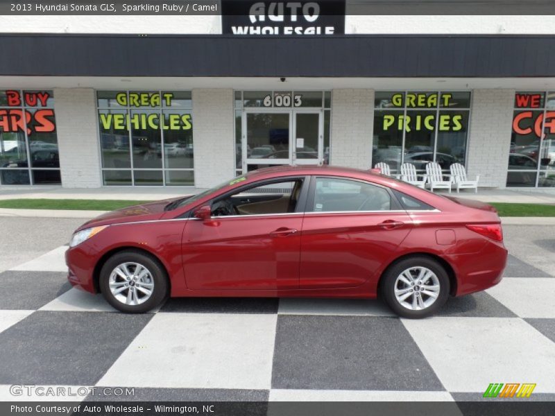 Sparkling Ruby / Camel 2013 Hyundai Sonata GLS