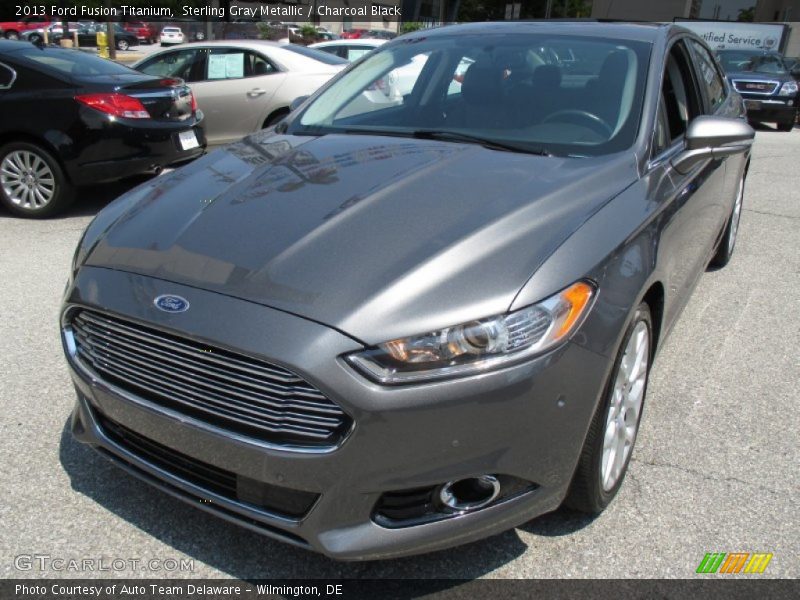 Sterling Gray Metallic / Charcoal Black 2013 Ford Fusion Titanium