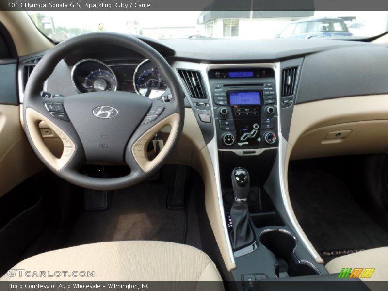 Sparkling Ruby / Camel 2013 Hyundai Sonata GLS
