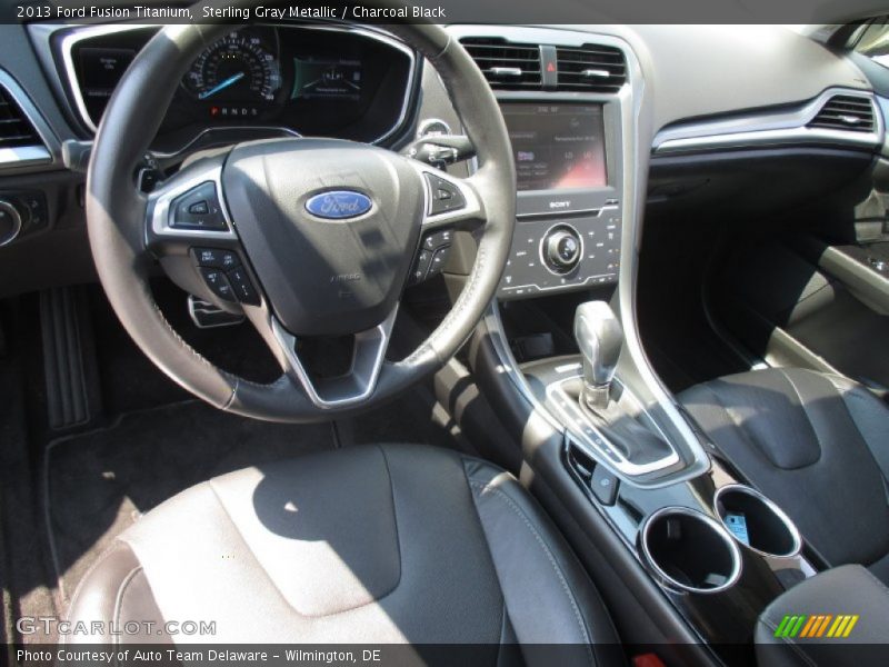 Sterling Gray Metallic / Charcoal Black 2013 Ford Fusion Titanium