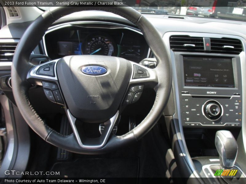 Sterling Gray Metallic / Charcoal Black 2013 Ford Fusion Titanium