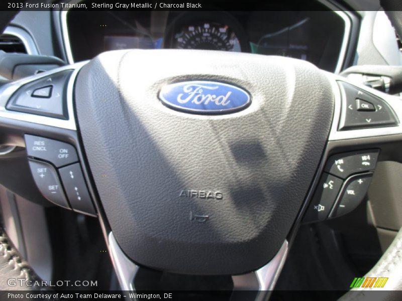 Sterling Gray Metallic / Charcoal Black 2013 Ford Fusion Titanium
