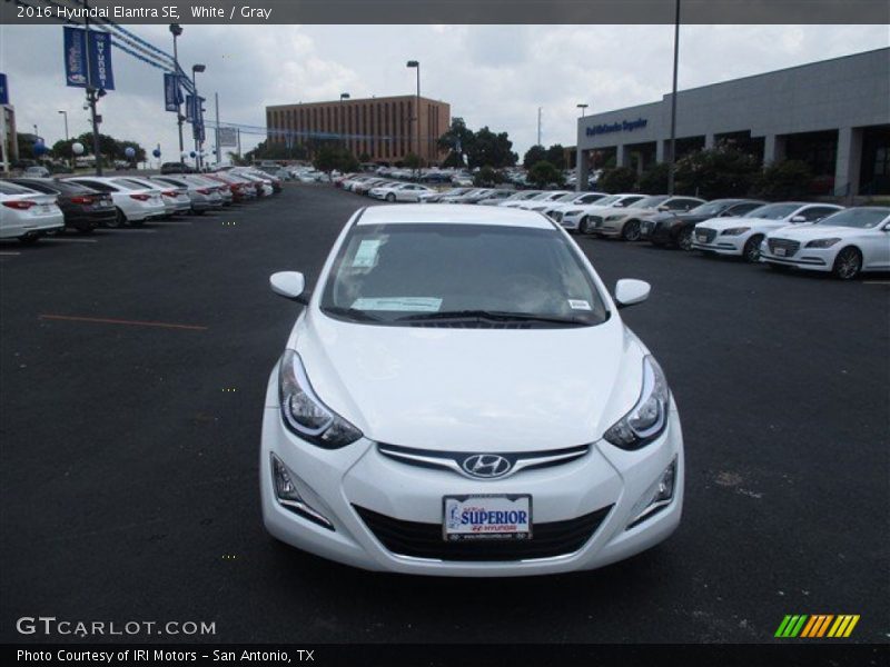 White / Gray 2016 Hyundai Elantra SE