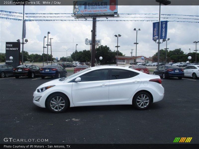 White / Gray 2016 Hyundai Elantra SE