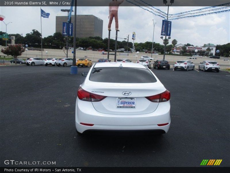 White / Gray 2016 Hyundai Elantra SE