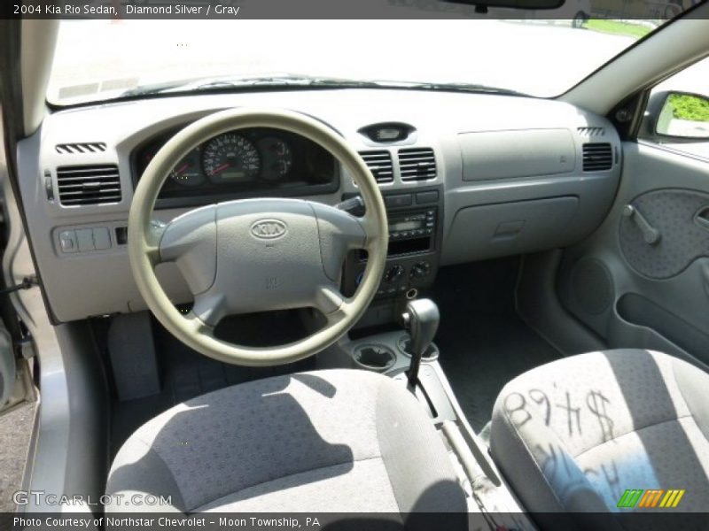 Diamond Silver / Gray 2004 Kia Rio Sedan