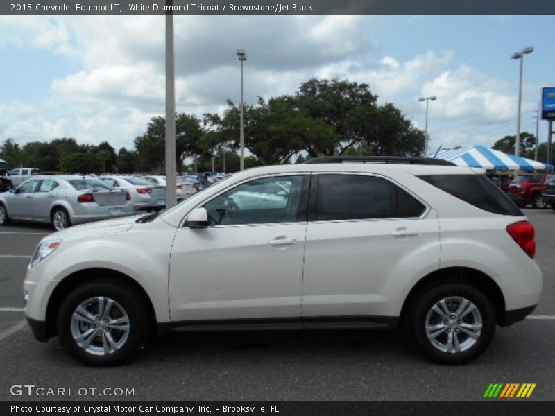 White Diamond Tricoat / Brownstone/Jet Black 2015 Chevrolet Equinox LT