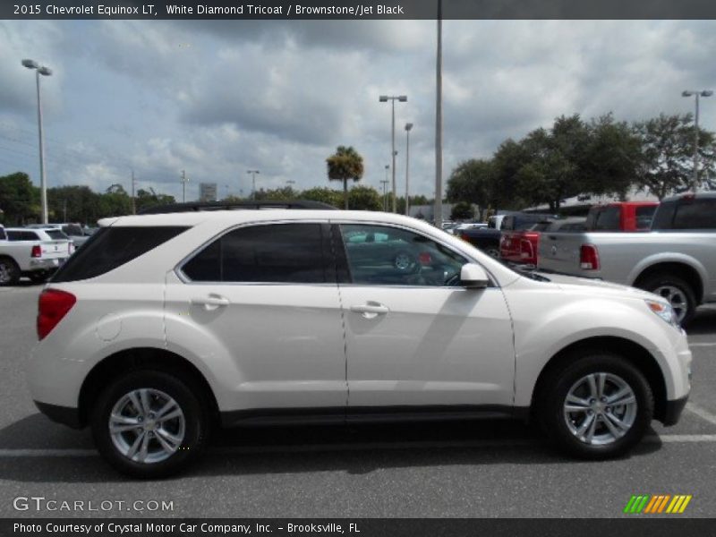 White Diamond Tricoat / Brownstone/Jet Black 2015 Chevrolet Equinox LT