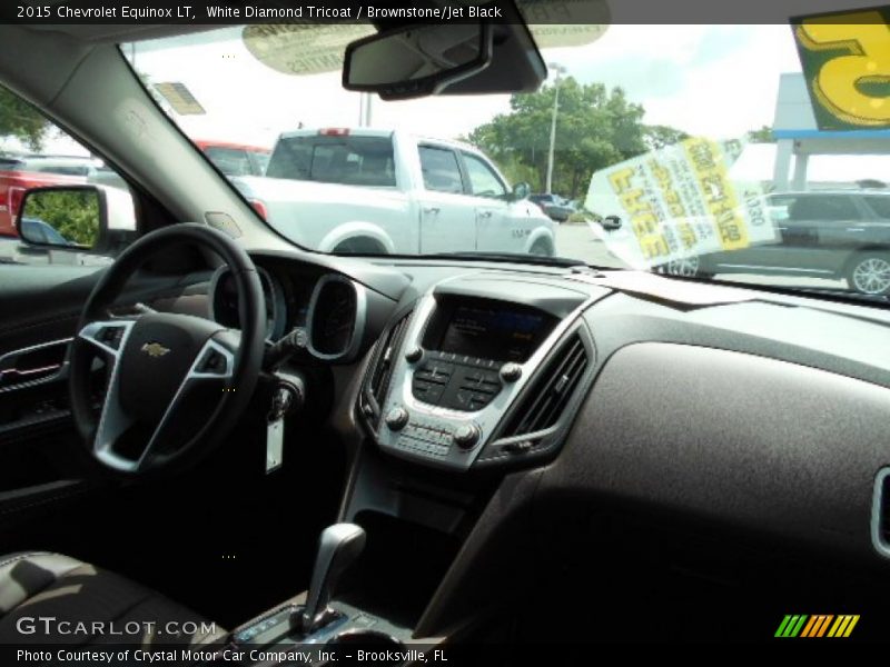 White Diamond Tricoat / Brownstone/Jet Black 2015 Chevrolet Equinox LT