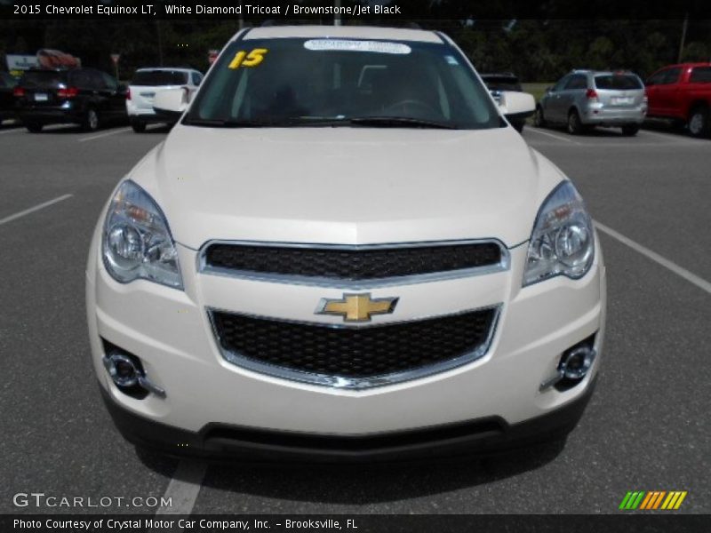 White Diamond Tricoat / Brownstone/Jet Black 2015 Chevrolet Equinox LT