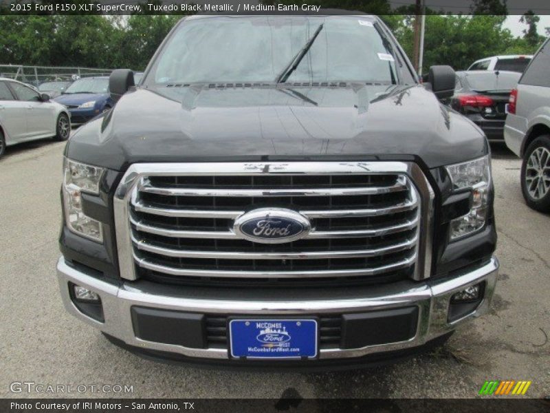 Tuxedo Black Metallic / Medium Earth Gray 2015 Ford F150 XLT SuperCrew