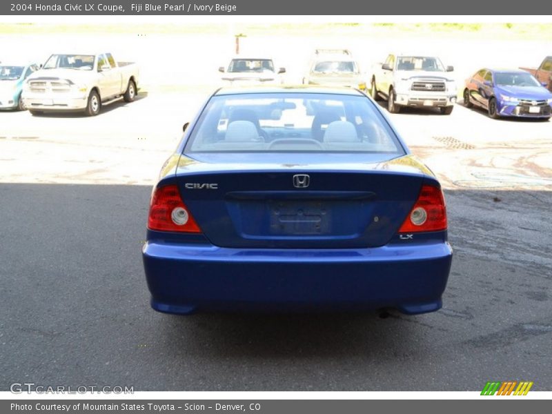 Fiji Blue Pearl / Ivory Beige 2004 Honda Civic LX Coupe