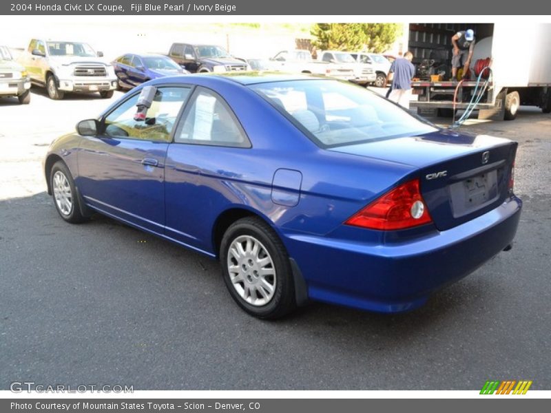 Fiji Blue Pearl / Ivory Beige 2004 Honda Civic LX Coupe
