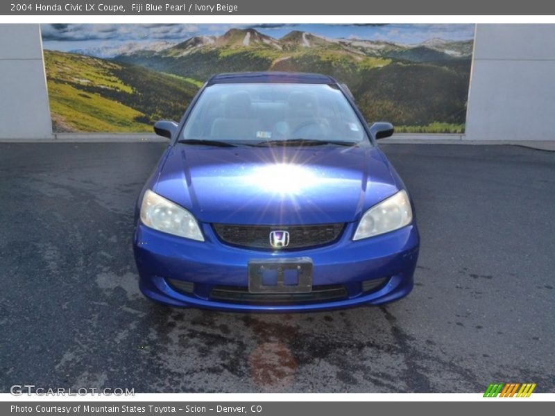 Fiji Blue Pearl / Ivory Beige 2004 Honda Civic LX Coupe