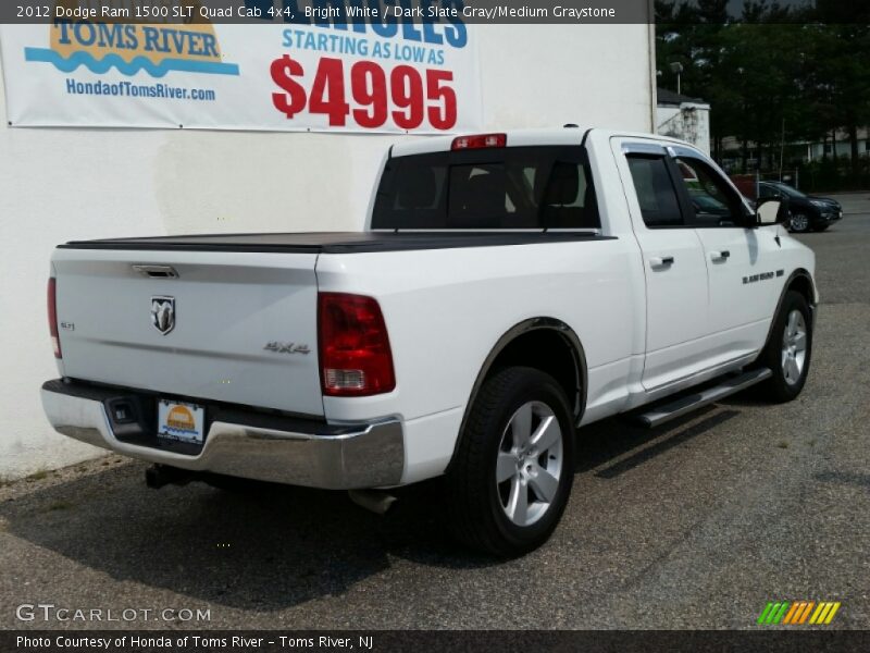 Bright White / Dark Slate Gray/Medium Graystone 2012 Dodge Ram 1500 SLT Quad Cab 4x4