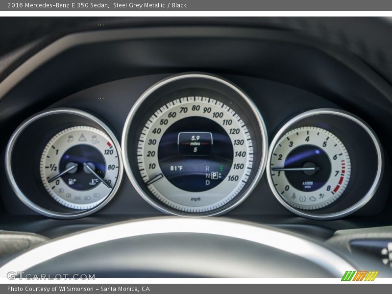 Steel Grey Metallic / Black 2016 Mercedes-Benz E 350 Sedan