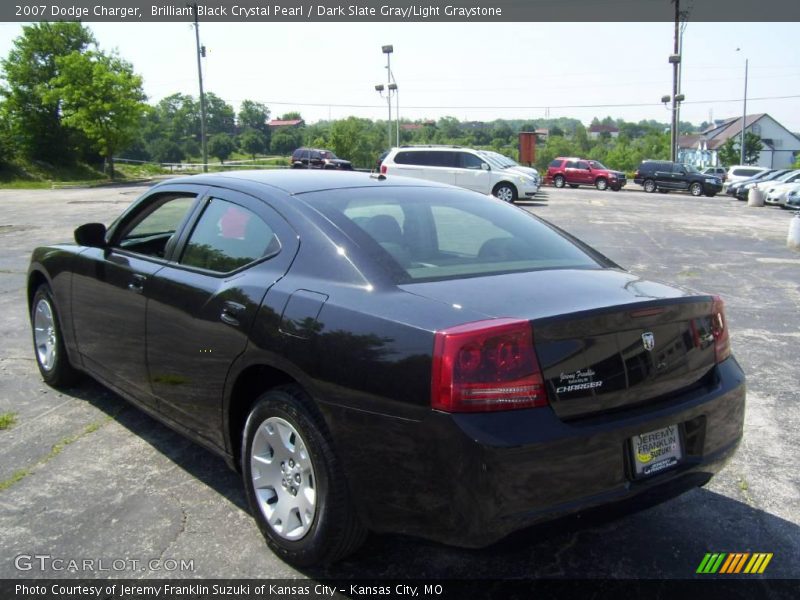 Brilliant Black Crystal Pearl / Dark Slate Gray/Light Graystone 2007 Dodge Charger