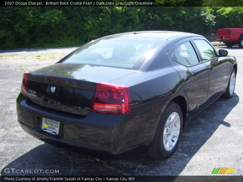 Brilliant Black Crystal Pearl / Dark Slate Gray/Light Graystone 2007 Dodge Charger
