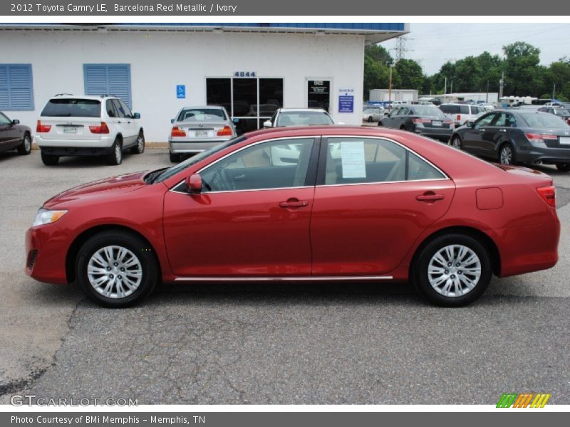 Barcelona Red Metallic / Ivory 2012 Toyota Camry LE