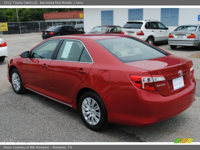 Barcelona Red Metallic / Ivory 2012 Toyota Camry LE