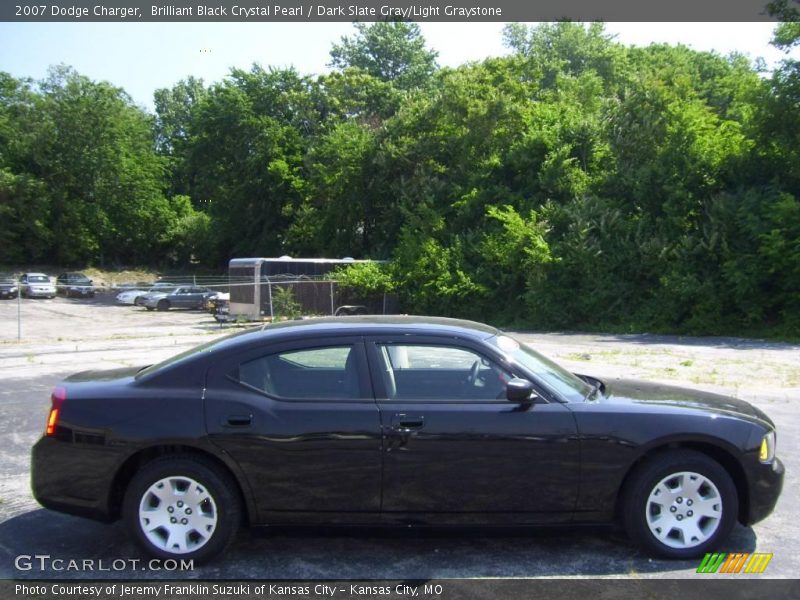 Brilliant Black Crystal Pearl / Dark Slate Gray/Light Graystone 2007 Dodge Charger
