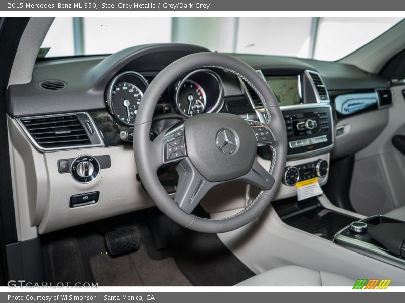 Steel Grey Metallic / Grey/Dark Grey 2015 Mercedes-Benz ML 350