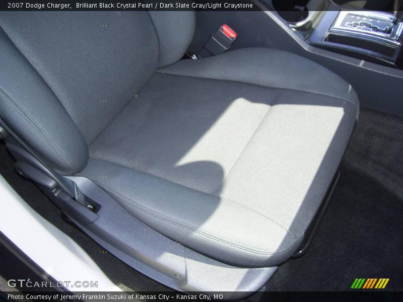 Brilliant Black Crystal Pearl / Dark Slate Gray/Light Graystone 2007 Dodge Charger