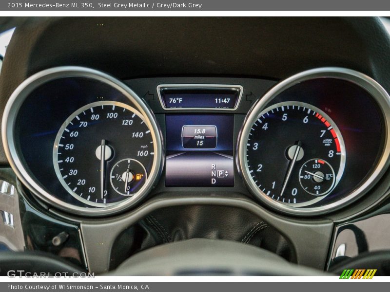 Steel Grey Metallic / Grey/Dark Grey 2015 Mercedes-Benz ML 350