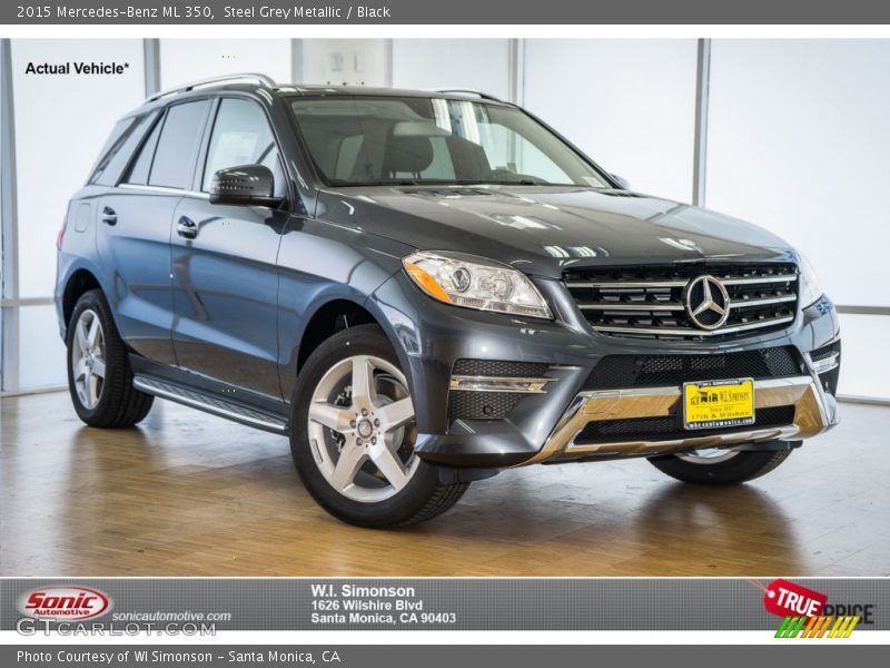 Steel Grey Metallic / Black 2015 Mercedes-Benz ML 350