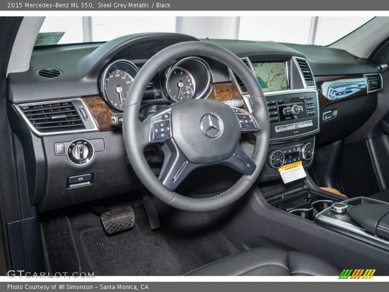 Steel Grey Metallic / Black 2015 Mercedes-Benz ML 350