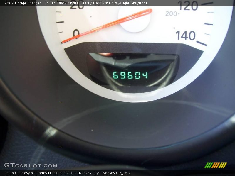 Brilliant Black Crystal Pearl / Dark Slate Gray/Light Graystone 2007 Dodge Charger