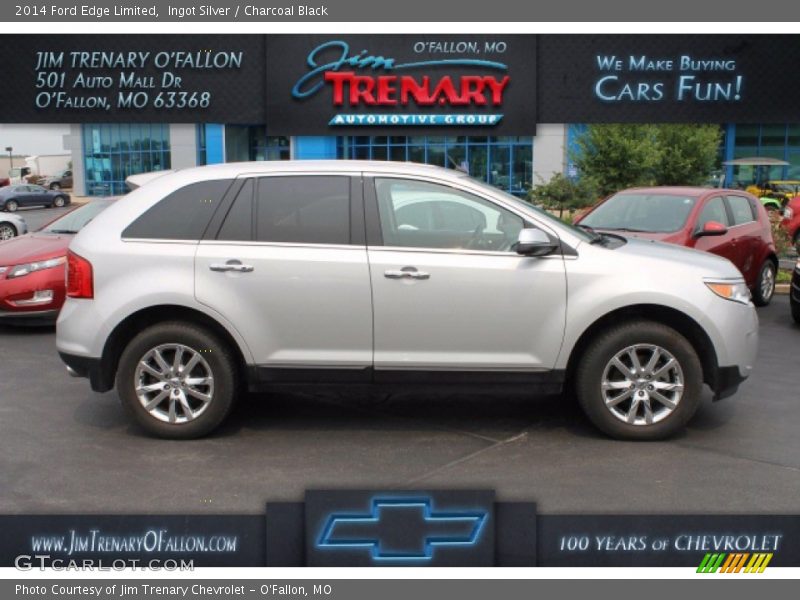 Ingot Silver / Charcoal Black 2014 Ford Edge Limited