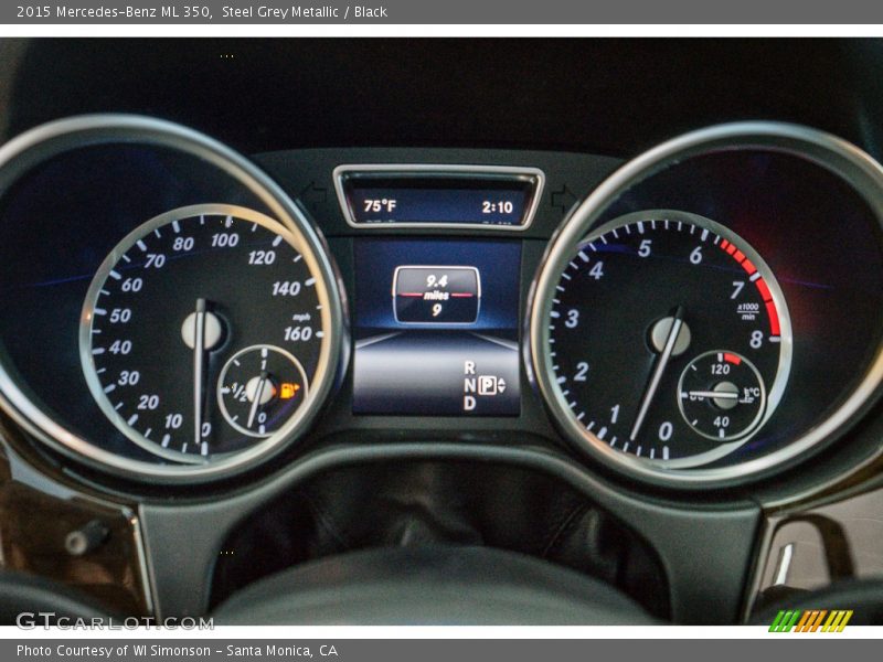 Steel Grey Metallic / Black 2015 Mercedes-Benz ML 350