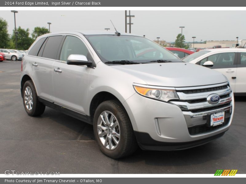 Ingot Silver / Charcoal Black 2014 Ford Edge Limited