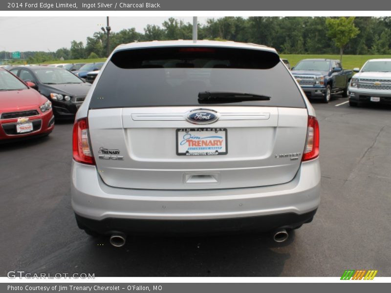 Ingot Silver / Charcoal Black 2014 Ford Edge Limited