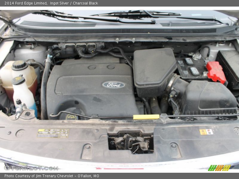 Ingot Silver / Charcoal Black 2014 Ford Edge Limited